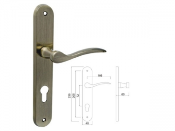 Manija para puerta de aleación de zinc