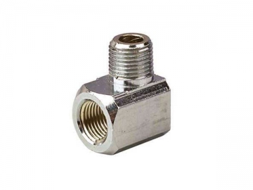 Conector de bronce cromado