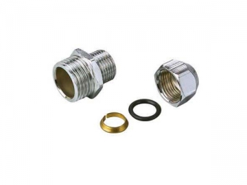 Conector de bronce cromado