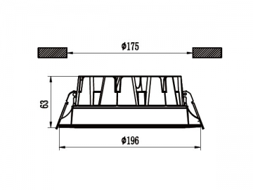 Foco empotrable LED NS-TD6-H15