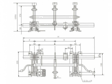 Seccionador de puesta a tierra <small>(Seccionador de alta tensión para interiores EK6)</small>