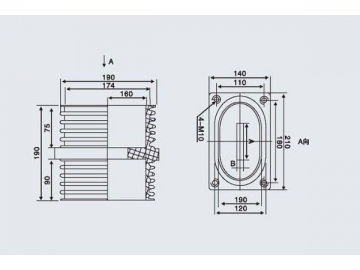 Aislador eléctrico <small>(Bujes para transformador)</small>