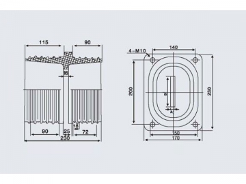 Aislador eléctrico <small>(Bujes para transformador)</small>