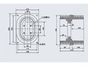 Aislador eléctrico <small>(Bujes para transformador)</small>