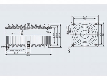 Aislador eléctrico <small>(Bujes para transformador)</small>