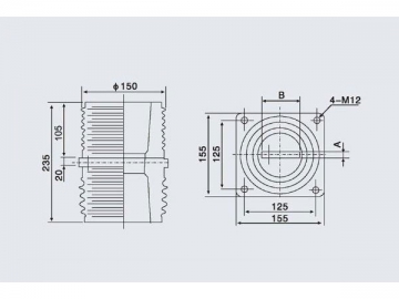 Aislador eléctrico <small>(Bujes para transformador)</small>