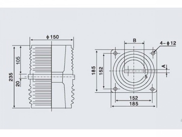 Aislador eléctrico <small>(Bujes para transformador)</small>