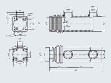 Aislador eléctrico <small>(Aislador de alta tensión tipo tubo)</small>