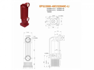 Polos encapsulados <small>(Polos encapsulados para sistemas de distribución de electricidad de 12kV)</small>