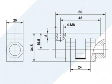 Bisagra para cuadros eléctricos