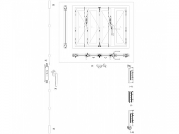 Herrajes para puertas correderas y plegables de aluminio