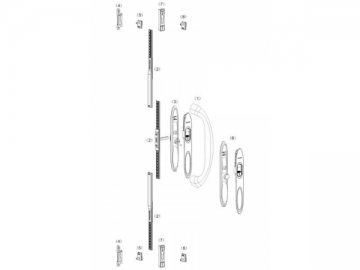 Herrajes para puerta corredera de 4 hojas serie Vaivén