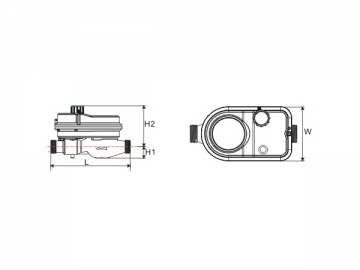 Contador de agua fría chorro múltiple inalámbrico LXSW