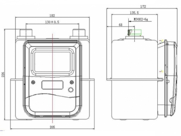 Medidor de gas inteligente inalámbrico ZG-D-W