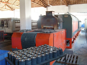 Horno de sinterización con cinta transportadora de malla