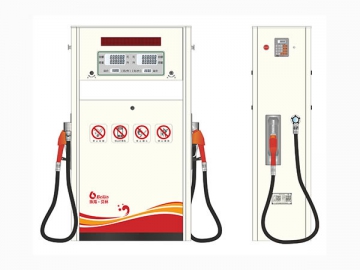 Dispensador y <strong>surtidor de combustible</strong> con 2 pistolas