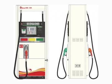 Dispensador y <strong>surtidor de combustible</strong> con 2 pistolas