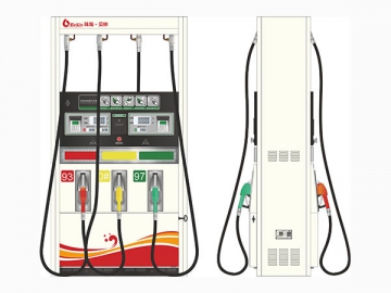 Dispensador y <strong>surtidor de combustible</strong> con 6 pistolas