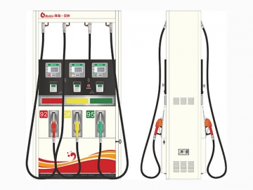 Dispensador y <strong>surtidor de combustible</strong> con 6 pistolas