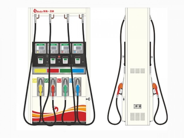 Dispensador y <strong>surtidor de combustible</strong> con 8 pistolas