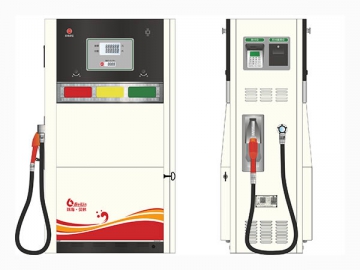 Dispensador y <strong>surtidor de combustible</strong> con 1 pistola <small>(estructura pequeña)</small>