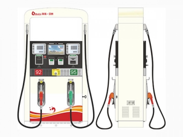 <strong>Dispensador y surtidor de gasolina</strong> con 4 pistolas