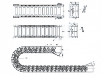 <strong>Cadena portacables</strong> de plástico