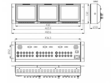 Monitor montado en rack TLS560HD/SD/NP-3