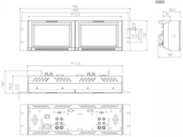 Monitor montado en rack TLS701HD/SD-2