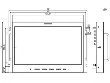 Monitor montado en rack TL-S1850HD/SD