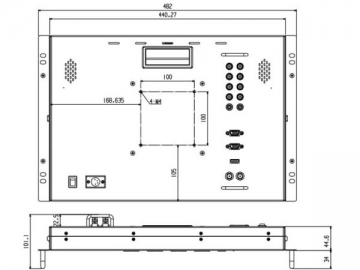 Monitor montado en rack TL-S1850HD/SD