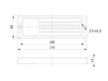 Lámpara LED de interior rectangular