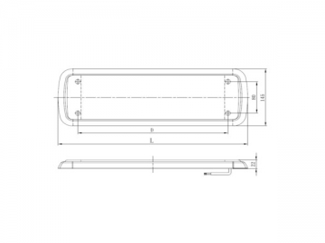 Luz de techo LED rectangular