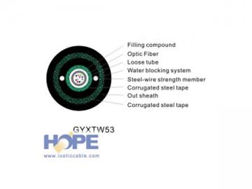 Cable óptico GYXTW53 2-24