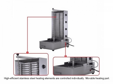 Máquina de kebab eléctrica