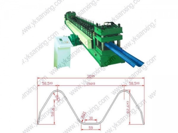 Máquina perfiladora de guardarrailes