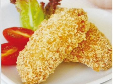 Producción de pepitas de pollo y hamburguesas