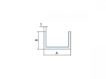 Extrusión de canal de aluminio