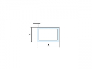 Extrusión de tubo cuadrado en aluminio