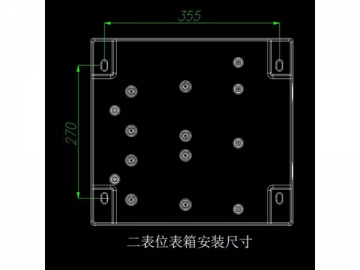 Caja de medidor eléctrico monofásico