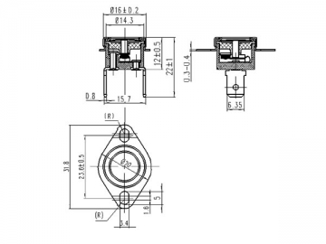 Termostato de disco modelo KSD