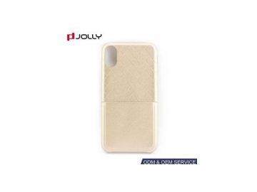 Funda protectora de cuero para iPhone X