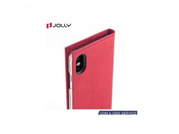 Funda cartera a prueba de polvo para iPhone X