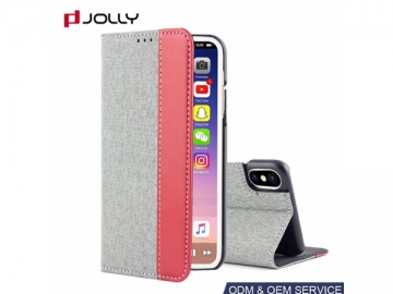 Funda de cuero sintético para iPhone X