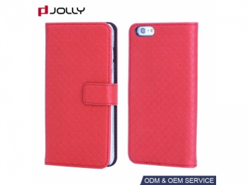 Funda cartera de cuero para iPhone 7 Plus