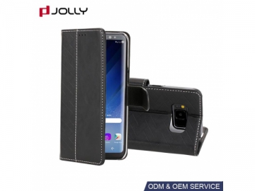 Funda cartera de cuero impermeable para Samsung Galaxy S8