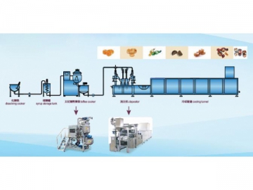 Línea de Producción de Toffees, Depositados; Máquinas para Elaborar Toffees Depositados