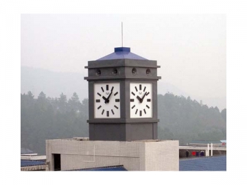 Reloj de Torre de Cuatro Caras Cuadradas